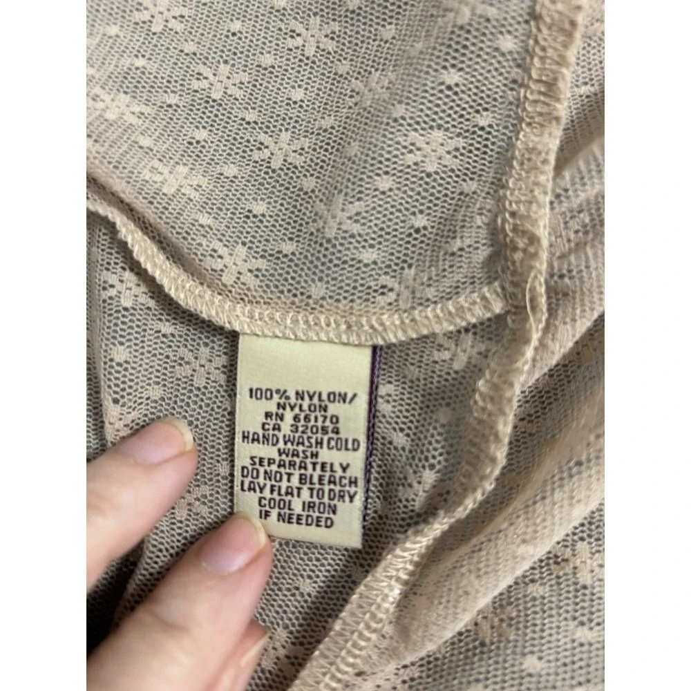 Vintage Free People Y2K Sheer Lace Sz L  Boho Victorian Festival Prairie Cottage - Picture 6 of 10